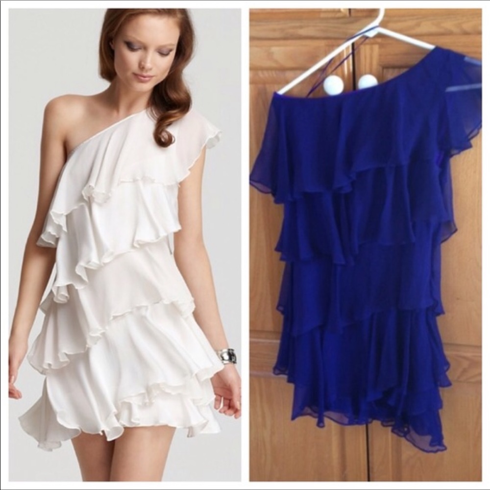Halston Heritage tiered ruffle dress Size 2